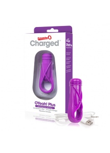 Pierścień wibrujący na penisa - The Screaming O Charged Oyeah Plus Ring  Fioletowy