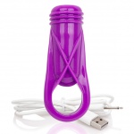 Pierścień wibrujący na penisa - The Screaming O Charged Oyeah Plus Ring  Fioletowy