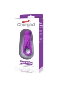 Pierścień wibrujący na penisa - The Screaming O Charged Oyeah Plus Ring  Fioletowy