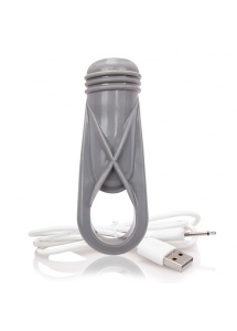 Pierścień wibrujący na penisa - The Screaming O Charged Oyeah Plus Ring  Szary