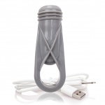 Pierścień wibrujący na penisa - The Screaming O Charged Oyeah Plus Ring  Szary