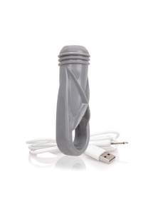 Pierścień wibrujący na penisa - The Screaming O Charged Oyeah Plus Ring  Szary