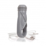 Pierścień wibrujący na penisa - The Screaming O Charged Oyeah Plus Ring  Szary