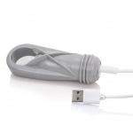 Pierścień wibrujący na penisa - The Screaming O Charged Oyeah Plus Ring  Szary