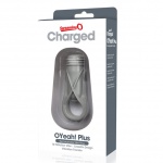 Pierścień wibrujący na penisa - The Screaming O Charged Oyeah Plus Ring  Szary