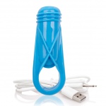 Pierścień wibrujący na penisa - The Screaming O Charged Oyeah Plus Ring  Niebieski