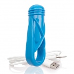 Pierścień wibrujący na penisa - The Screaming O Charged Oyeah Plus Ring  Niebieski