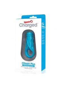 Pierścień wibrujący na penisa - The Screaming O Charged Oyeah Plus Ring  Niebieski