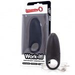 Pierścień wibrujący na penisa - The Screaming O Work-it! Vibrating Ring Black  