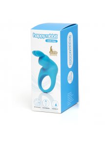 Pierścień wibrujący na penisa - Happy Rabbit Rechargeable Vibrating Rabbit Cock Ring Niebieski