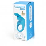 Pierścień wibrujący na penisa - Happy Rabbit Rechargeable Vibrating Rabbit Cock Ring Niebieski