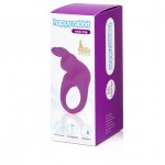 Pierścień wibrujący na penisa - Happy Rabbit Rechargeable Vibrating Rabbit Cock Ring Fioletowy
