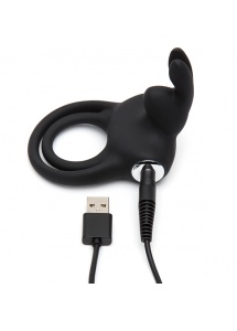 Pierścień wibrujący podwójny - Happy Rabbit Stimulating USB Rechargeable Rabbit Love Ring  