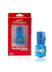 Pierścień z wibracjami ładowany - The Screaming O Big OMG Vibrating Ring Niebieski