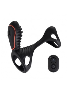 Pierścień zbroja / klatka na penisa sterowany pilotem - Adrien Lastic Gladiator Remote Controlled Cock Ring 