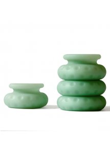 Pierścienie bufory do seksu poszerzone - Ohnut Wider Soft Buffer Rings Sage Cztery sztuki  
