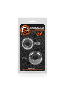 Pierścienie erekcyjne 2szt - Oxballs Truckt Cockring 2-pack Przezroczysty