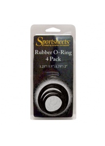 Pierścienie gumowe do strap-on - Sportsheets O-Rings Set 4 Assorted Sizes  