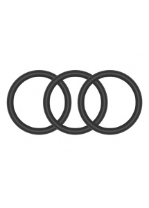 Pierścienie silikonowe - Perfect Fit Silicone 3 Ring Kit XL Black