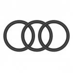 Pierścienie silikonowe - Perfect Fit Silicone 3 Ring Kit XL Black