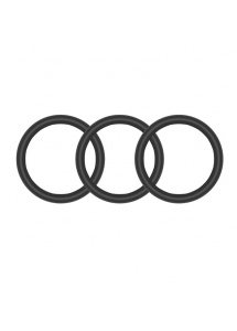 Pierścienie silikonowe - Perfect Fit Silicone 3 Ring Kit Large Black