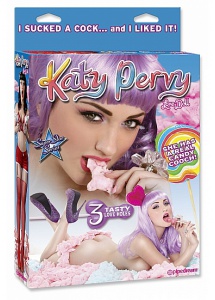 Pipedream Dolls - Lalka dmuchana KATY PERVY, PIOSENKARKA, 3 otwory