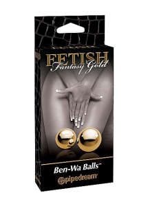PIPEDREAM Fetish Fantasy Gold - Eleganckie kulki waginalne ZŁOTE
