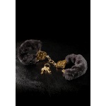 PIPEDREAM Fetish Fantasy Gold - Eleganckie KAJDANKI łancuszek ZŁOTE futerko