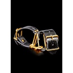 PIPEDREAM Fetish Fantasy Gold - Eleganckie szerokie KAJDANKI złote wykończenia