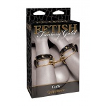 PIPEDREAM Fetish Fantasy Gold - Eleganckie szerokie KAJDANKI złote wykończenia