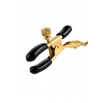 PIPEDREAM Fetish Fantasy Gold - Eleganckie zaciski na sutki klamry ZŁOTY ŁAŃCUSZEK