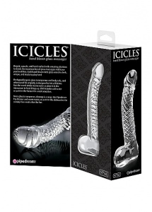 Pipedream Icicles - Realistyczne DILDO szklane przezroczyste 16,5 cm punkt G i P