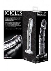 Pipedream Icicles - Realistyczne DILDO szklane przezroczyste 19 cm