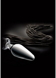 Pipedream Icicles - PEJCZ skóra bydlęca + szklane DILDO 