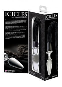 Pipedream Icicles - PEJCZ skóra bydlęca + szklane DILDO 
