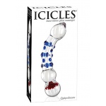 Pipedream Icicles - Plug Dildo szklany No. 18 przezroczysty wygięty 18,8 cm