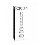 Pipedream Icicles - Plug Dildo szklany No. 2 przezroczysty kulkowy 21cm 