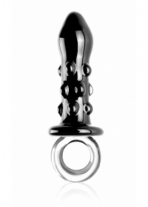 Pipedream Icicles - Plug Dildo szklany No. 37 czarny 15 cm 