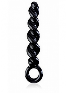 Pipedream Icicles - Plug Dildo szklany No. 37 czarny świder 20 cm 