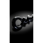 Pipedream Icicles - Plug Dildo szklany No. 37 czarny świder 20 cm 