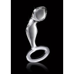 Pipedream Icicles - Plug Dildo szklany No. 46 przezroczysty wygięty 10 cm 