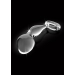 Pipedream Icicles - Plug Dildo szklany No. 46 przezroczysty wygięty 10 cm 