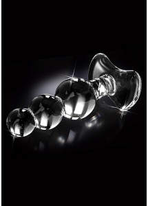 Pipedream Icicles - Plug Dildo szklany No. 47 przezroczysty kulkowy 10,5 cm 