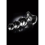 Pipedream Icicles - Plug Dildo szklany No. 47 przezroczysty kulkowy 10,5 cm 