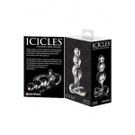 Pipedream Icicles - Plug Dildo szklany No. 47 przezroczysty kulkowy 10,5 cm 