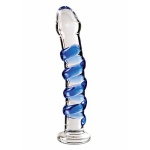 Pipedream Icicles - Plug Dildo szklany No. 5 przezroczysty prążek 17,5 cm