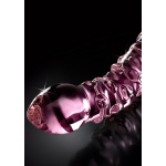 Pipedream Icicles - Plug Dildo szklany No. 55 prążkowany wygięty 19 cm