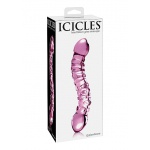 Pipedream Icicles - Plug Dildo szklany No. 55 prążkowany wygięty 19 cm