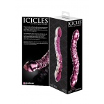 Pipedream Icicles - Plug Dildo szklany No. 55 prążkowany wygięty 19 cm