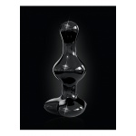 Pipedream Icicles - PLUG szklany 8cm serducho CZARNY